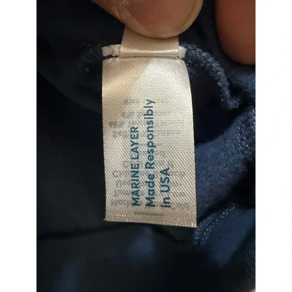 Marine Layer Women's Blue Full Zip Hoodie Sweatshirt Size S Made in USA‎ - Picture 4 of 6